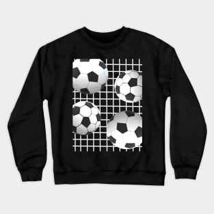 Soccer Balls On Goal Post Net Crewneck Sweatshirt